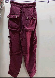 Maroon Cargo Pants