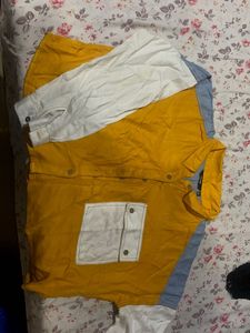 Color Block Button-Down Shirt