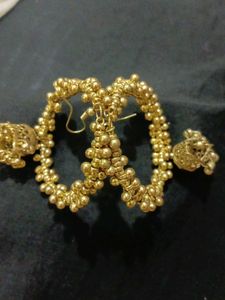 Golden Jhumka Earrings