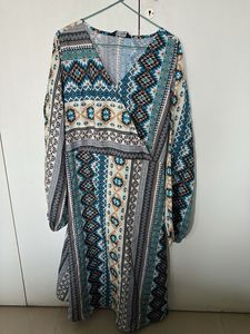 Patterned Midi Dress