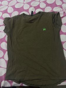 Olive Green Crown Tee