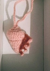 Crochet Seashell Bag Charm