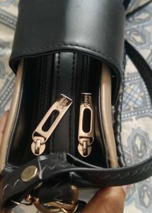 Tan &amp; Black Crossbody Bag