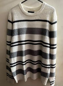 Cozy Striped Knit Sweater – Zudio