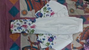 Floral Trim Pants