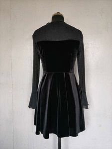 Black Velvet Sparkle Party Dress
