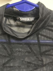 Shein Black Mesh Top