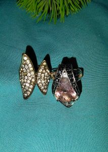 2 Vintage Pendant Set Two Ring