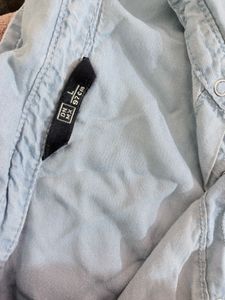 Light Wash Denim Button-Down Shirt