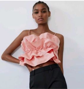 Zara Taffeta Crop Top- Barely Used Once