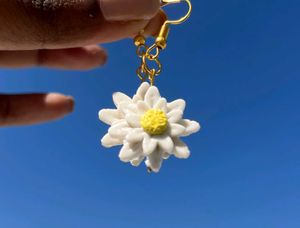 Handmade Floral Clay Earrings Elegant & Lightweigh