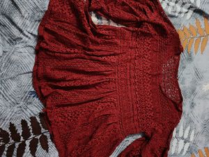 Maroon Top Wear