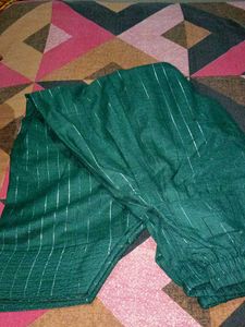 Emerald Green Striped Dress