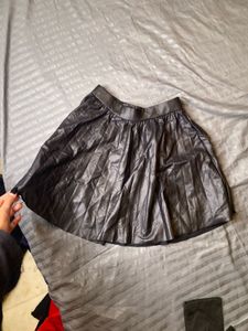 gothic leather mini skirt