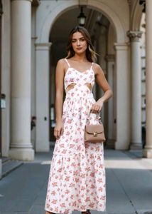 Floral Cutout Maxi Dress