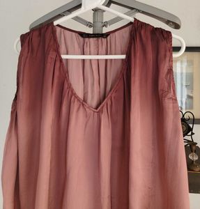 Zara Basic Silk Top/Blouse