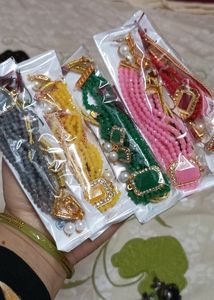 5 Diffrent Colours Necklace And Earring Set