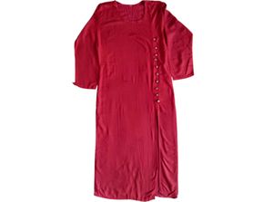Straight Slit Red Kurta . Size M