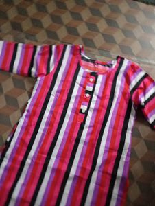 Striped Cotton Kurti