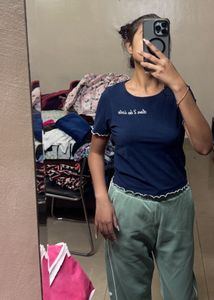 Blue Cropped Tee