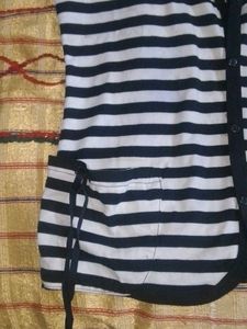 Striped Button-Down Small Size Tank Top