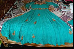 Emerald Green Anarkali Gown