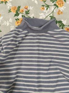 Striped Turtleneck Top