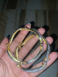 Bracelet And Two Heavy Bangles Women