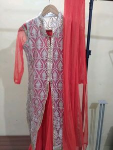 Beautiful Orange Anarkali Suit