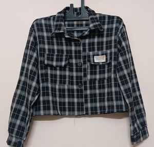 Women Crop Shirt With Full Sleeve