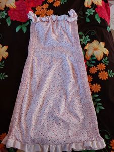 Pink Floral Ruffle Mini Dress