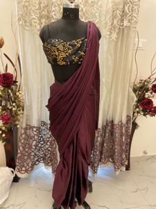 Elegant Maroon Saree