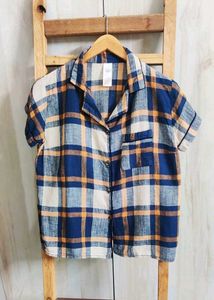 Printed Cotton Shirt  Size-38