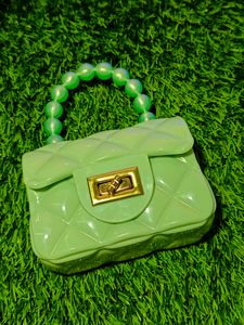 Cute Green Quilted Mini Bag