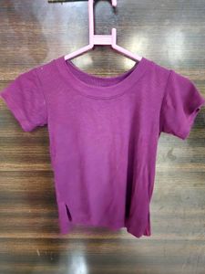 Purple Top With Cut Out At Bottom💜