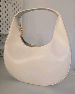 CHARLES &amp; KEITH Cream Philomena Half-Moon Bag