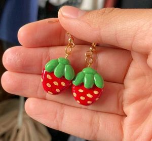 Strawberry 🍓 Clay Earrings