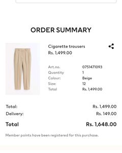 H&amp;M Cigarette Trouser
