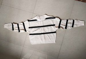 Striped Knit Sweater Top