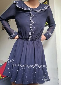 Collared Blue Dress