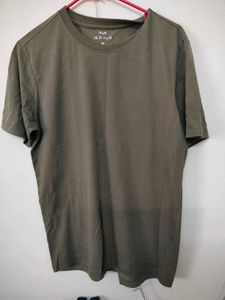 Olive Green Cotton T-Shirt
