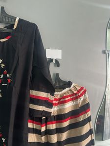 Black Embroidered Kurta Set (XL)