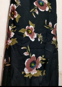 Black Dress Floral Print For 30 Bust