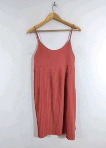 Pleated Nude Dress