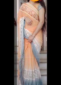 Beautiful Chiffon Saree With Blouse