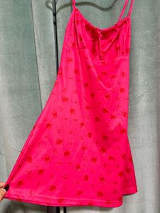 Hot Pink Floral Slip Dress