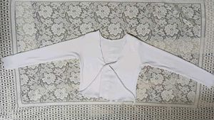White Cropped Cardigan