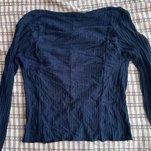 Cute Navy Crop Top