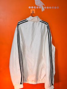 Adidas white windcheater