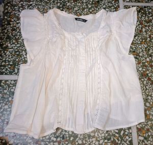 Zudio Cute Vintage White Top💌